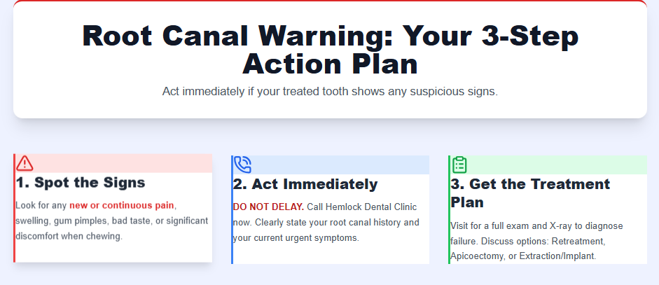 Failed Root Canal Symptoms & Detection 2 What to do for a failed root canal