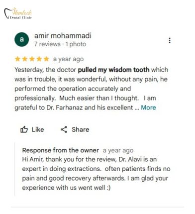 A Day by Day Wisdom Teeth Recovery Timeline 3 Google review about wisdom tooth extraction experience for a day by day wisdom teeth recovery timeline article