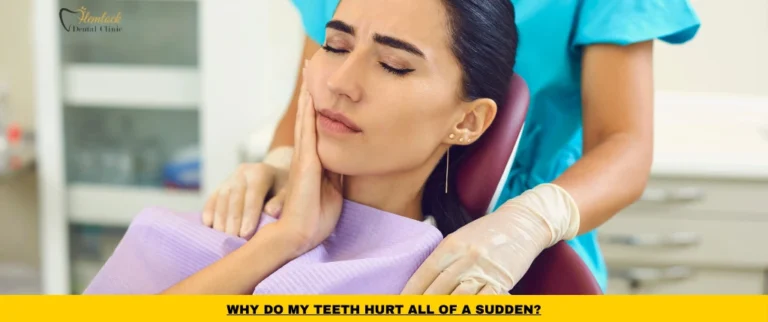 Person experiencing sudden tooth pain caused by sensitivity, grinding, or dental problems